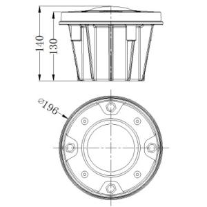 AC220V Steady Burning 10W 30CD Helipad Inset Guidance Light