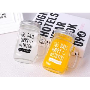 480ml Antique Glass Bottles With Straw Handle Transparent Cover