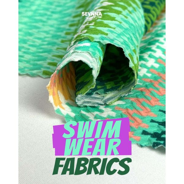 Durable Double Knit Fabric with 85% Recycled Nylon and 15% Spandex for