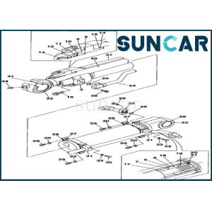 Wholesale LZ00464 Self-detaching Counterweight Cylinder Seal Kit For CX700B CX700 Case Excavator from china suppliers