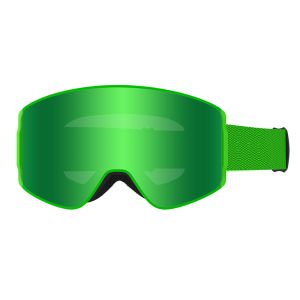 Magnetic Double-Layer Anti-Fog Ski Goggles for Men and Women with Color Mirror