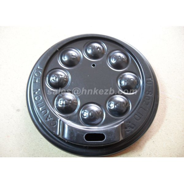 White Plastic Paper Cup Lid With Button For Coffee Cups / Cold Cups