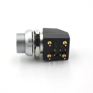 6 Pin Circular Printed Circuit Board Connectors Push Pull IP50 With Two Nuts