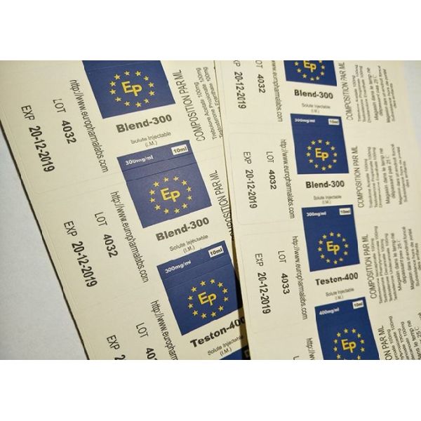 Quality Matt Finish Lamination Paper Pharmacy Bottle Labels For EP Design for sale