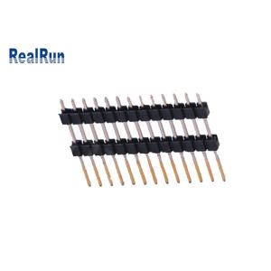 Gold Tin Plating PA6T Straight Header Connector 13P Dual Plastic PBT
