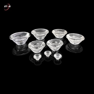 Quality Double Convex LED Optical Lenses Transparent 35mm PMMA PC Material for sale