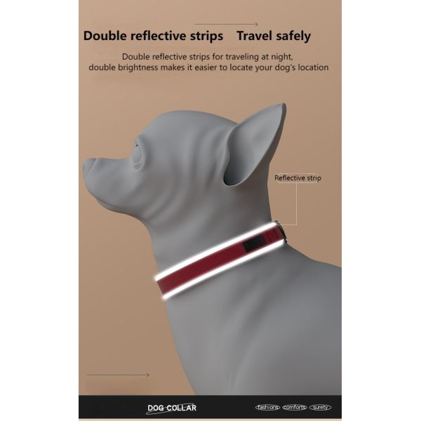 Anti-breakaway dog collar Reflective anti-lost dog collar Adjustable medium and large dog pet collar