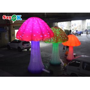 Red Giant Inflatable Mushroom Model For Wonderland Party Event Decoration