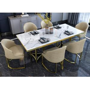 Fashionable Tabletop Slate Dining Table Stainless Steel Frame