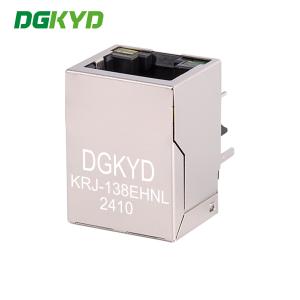 KRJ-138EHNL 8p8c Network 100 Megabit Cat6 RJ45 Connector With Internal Magnetics