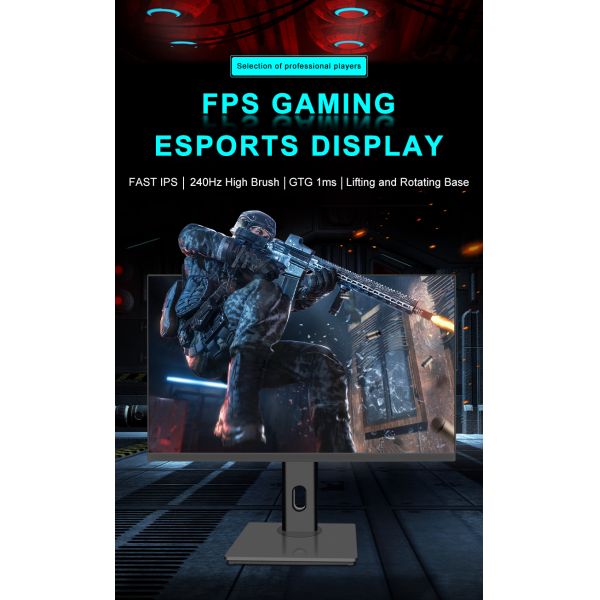 1K Resolution 25 Inch PC Monitor 165Hz 180Hz 200Hz 240Hz High Refresh Height Adjustable