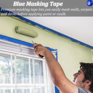 Heat Resistant UV 14 Days No Residue Multi-Surface Blue Crepe Paper Painters