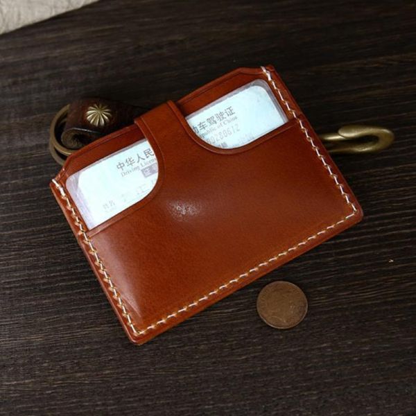 Genuine Leather Double-Layer Card Box for Credit Cards Automatic Ejection and Low MOQ