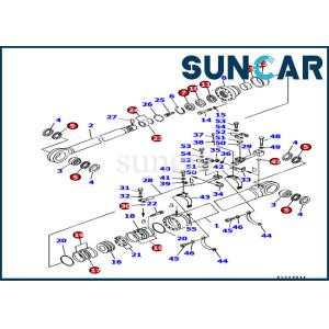 Wholesale Komatsu Arm cylinder Seal Kit 707-99-85330 Cylinder Repair Seal Kit Fits For excavator PC1800-6 from china suppliers
