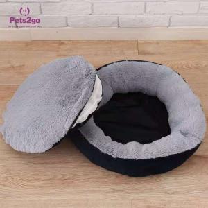 OEM donut shaped Faux Fur Comfy Calming Dog Bed