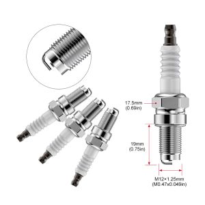 D8TC Auto Spark Plug with Heat Range 8 M12*1.25 Thread and 19 mm Reach for DR8EA