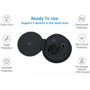 4.92 Ft Extension Cord with 1 EU Outlet and 1 USB-A Port and 1 Internet For