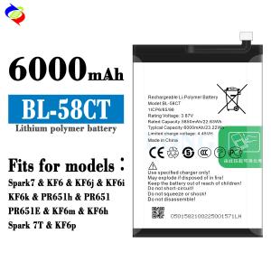 BL-58CT Cell Phone Replace Battery for Tecno Spark7 KF6 KF6j Products Status