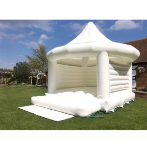 White Bouncy Castle Inflatable Bounce House With Large Ball Pool Pit Small Slide