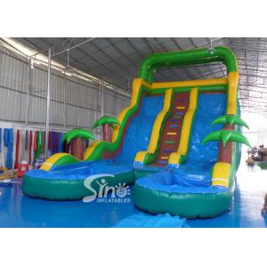 25' high tropical plam trees commercial kids inflatable water slide with double