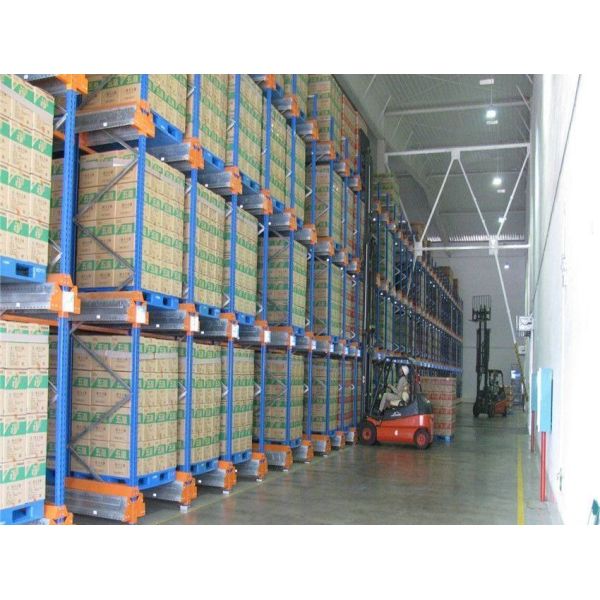 Large Loading Capacity Radio Shuttle Pallet Racking , Shuttle Racking System