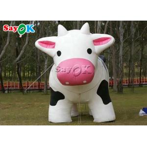 PVC Tarpaulin Lifesize Inflatable Milk Cow For Farm Decoration
