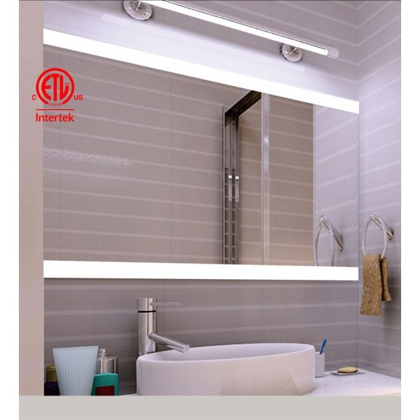 Glass Oval Shape Round Smart Touch Screen LED Bathroom Vanity Mirror with Dimming