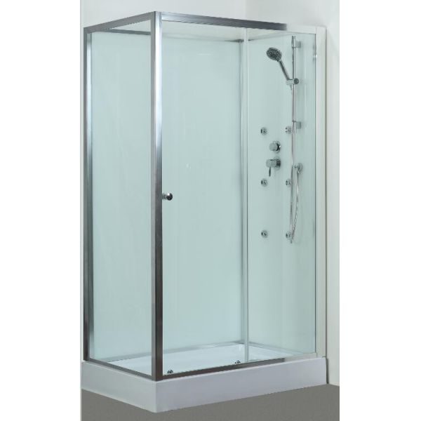 Massage Rooms / Clubs Rectangular Clear Glass Shower Enclosures With Tray