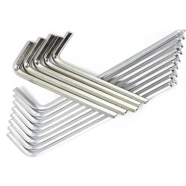 8mm L Type Flat Head Allen Key Bolt Galvanized Steel B7 B7M Blue White Zinc