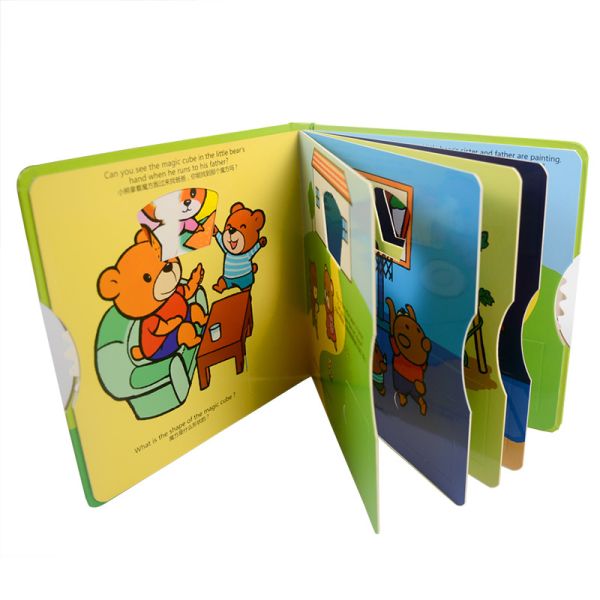 Quality hardcover Lift Flap Board Books Custom Shapes with talking pen for sale
