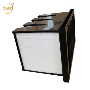 China HVAC System Clean Room V Bank Air Filter With ABS Plastic Frame on sale