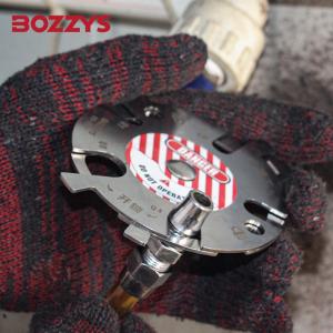 BOZZYS Stainless Steel Circular Pneumatic Lockout Device With 5 Holes For Safety