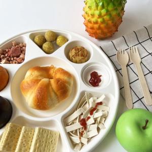 9 Divided Round Biodegradable Bagasse Tableware Party Plates Greaseproof