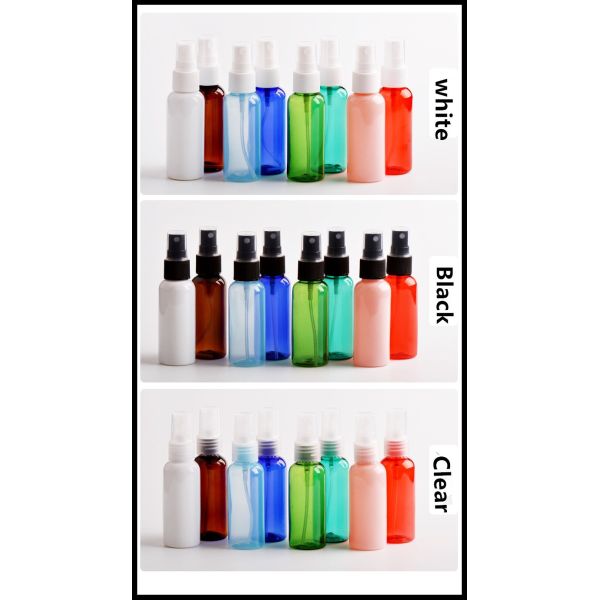 Mini 50ml Plastic Spray Bottles No Chemical Dyeing Process Environmental Degradable Material