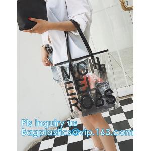 Fruit Clear Shoulder Bag Tote Beach Gym Summer, Motobike Printed Transparent PVC