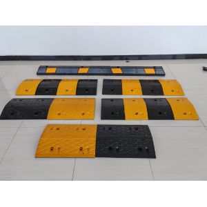 Roadsafe Car Speed Bump Reinforced Rubber Wheel Stopper for Secure Parking