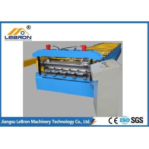 PLC Control Corrugated Roof Sheet Making Machine 10-16m/min 20 Roller Stations