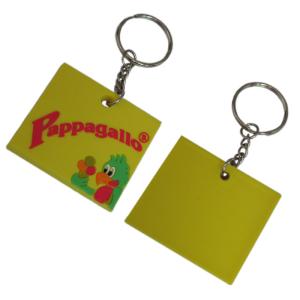 Waterproof PVC Key Chain Smooth Surface Custom Shaped And Designed