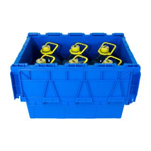 Customized Color Attached Lid Container for Stackable Distribution Solution