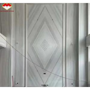 Hotel Design Style Modern White Marble TV Wall Board Panel for Home Renovation
