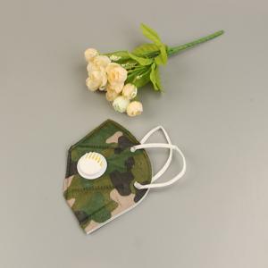 Camouflage Non Woven Fabric KN95 Mask Particulate Filter GB2626-2019 With Valve