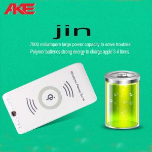 Li - Polymer Battery Wireless Charging Power Bank Led Indicator Lightweight