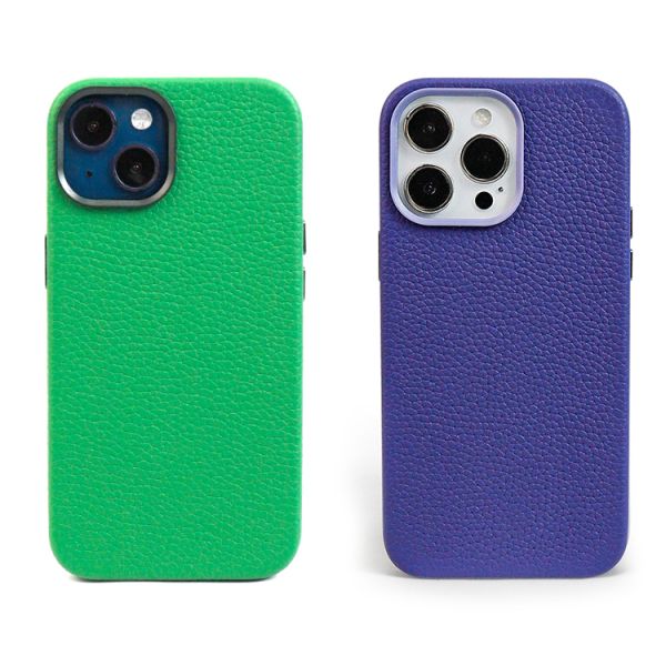 Waterproof Full Wrapped Fold Edge Pebble Grain Phone Case For Iphone 13 Pro 14pro Max