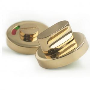 Wholesale Restroom Partitios WC Cubicles indicator turn and release set toilet door lock Gold plated from china suppliers