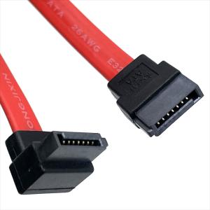 Flexible SATA Cable Assembly Custom Straight To 90 Degree Right Angle SATA Data