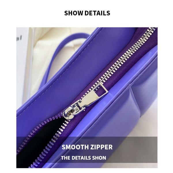2024 Lady Single Shoulder Bag with Polyester Lining Material and Striped Pattern