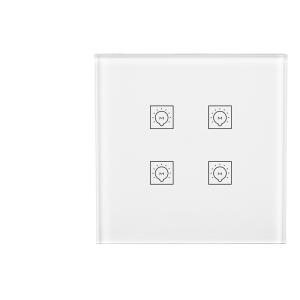Glomarket 4 Gang Smart Routine Switch No Neutral Wifi Wall Glass Wireless Panel