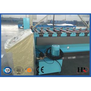 Coated Sheet Steel Cold Roll Forming Machine With Touch Screen PLC Frequency