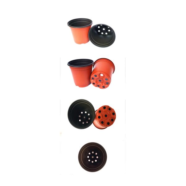 Double-color plastic flower pot plastic plant pot plastic flower container in quality assurance.