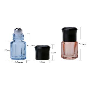 3ml Custom Color Empty Glass Colored Roller Bottle Small For Essential Oil